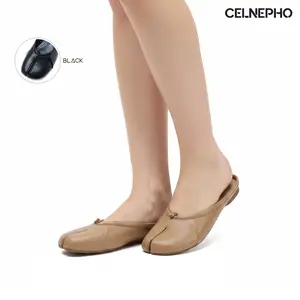 CELNEPHO Split Toe Tabi Shoes for Womens Mule Flats Summer Sandals Comfy Flat Heel Easy Slip on Date Work Casual Everyday Wear Walking Dress Ballerina Slides