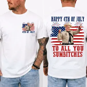 Happy 4th Of July To All You Sumbitches Shirt, Smokey And The Bandit Movie Tee, Classic Movie Quote Tee, Funny Show Fireworks T-Shirt for Independence Day, MADE IN USA
