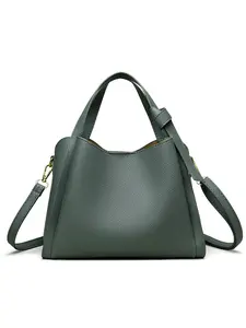 Soft Leather Women's Basket Bag, Handbag with a High-end Feel, Versatile Crossbody and Shoulder Bag, Elegant Bucket Shoulder Bag for Women