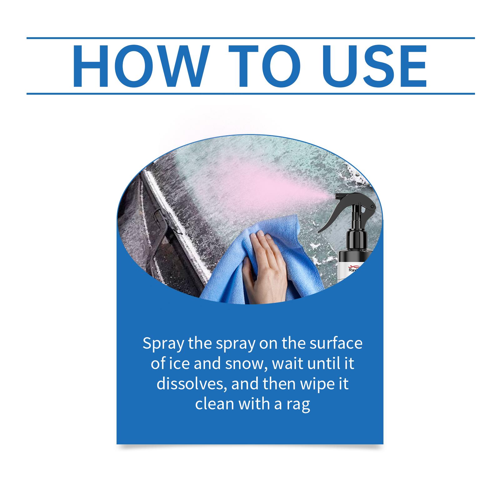 Car Snow Removal Spray - 100ML Powerful Quick Defrosting Solution for Windshields & Windows - Efficient Ice Melting Formula