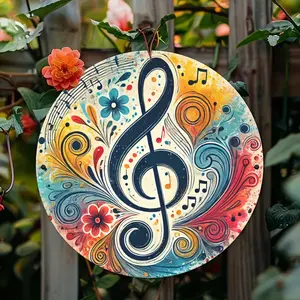 Vintage Shell Gas Station Sign 2D Flat Round Iron Sheet Wall Art 8X8 Inches Music Enthusiasts Decor for Bedroom Living Room Hallway Classic Industrial Metal Home Decor Gift