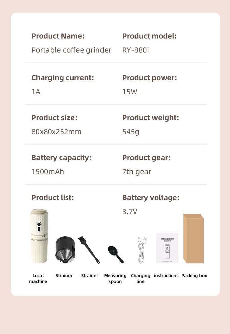 Portable Coffee Machine - Household Kitchen Appliance for Coffee and Tea Brewing