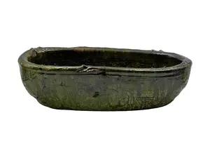 Tam Sahara Trough | Tamegroute green pottery platter