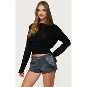 Edikted Women's Tezi Boat Neck Light Knit Top