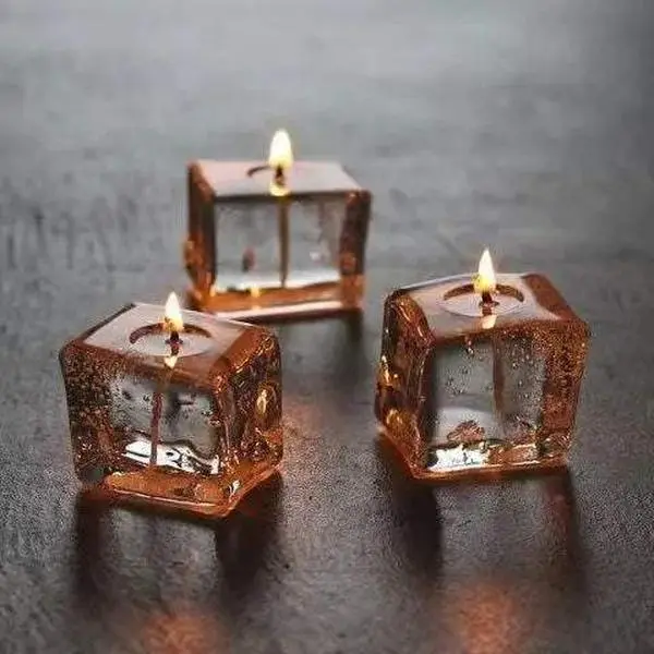 Bar decoration creative ice cube candle