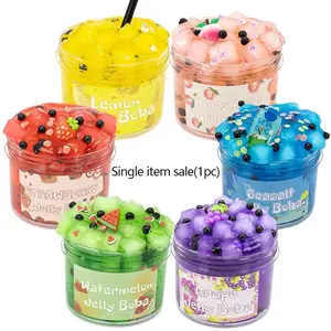 1pc Crystal slime, Scented Slime, Squishy Series, fruit puree, coconut crystal puree, a soft and stretchable children's squeeze toy, perfect for birthdays, parties