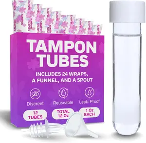 Secret Flask Kit - 12 Discreet Tubes, 24 Wrappers, Funnel & Spout - Discreet Festival & Event Drinkware