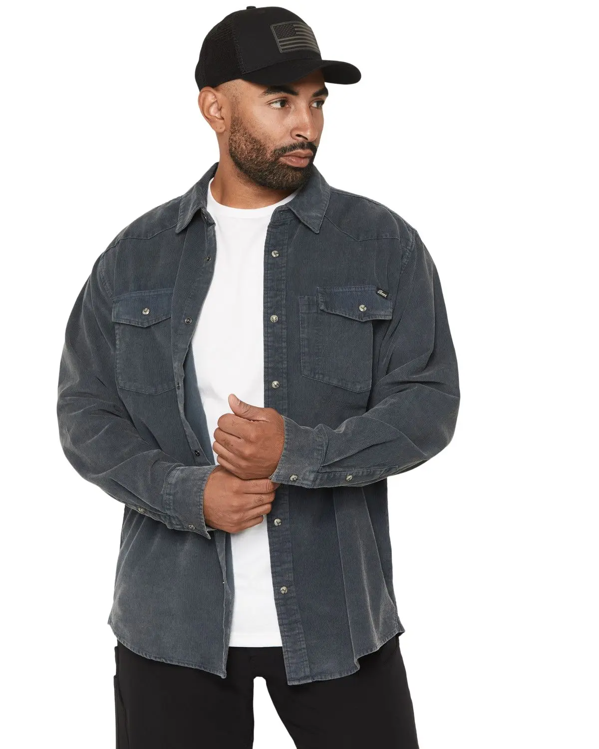 Thorogood Men's Men'S Wellington Corduroy Long Sleeve Snap Western Work - Tg206318-Visl
