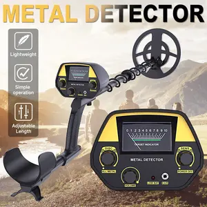Professional Rechargeable Metal Detector, Adjustable Folding Design, 20cm High Precision Coil, Large Pointer, Gold Silver Detection