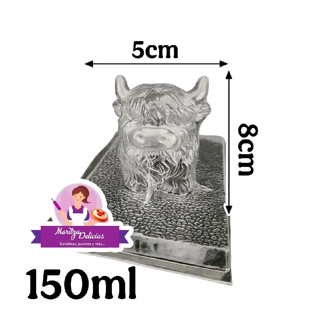 Highland Cow Yak Flexible Mold / Vaca Molde Flexible
