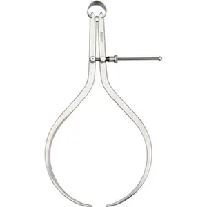 Starrett Flat Legs Outside Calipers, 12 in Leg, Spring Joint, Polished Steel, Quick Nut Adjustment, 300mm Max Measurement, Model 50373