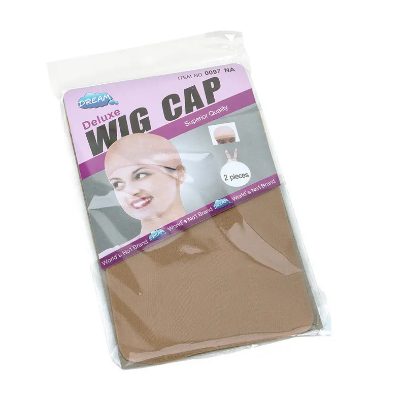 Binf 2 pieces Wig Cap, Dark Brown Stocking Wig Caps Stretchy Nylon Wig Caps for Women