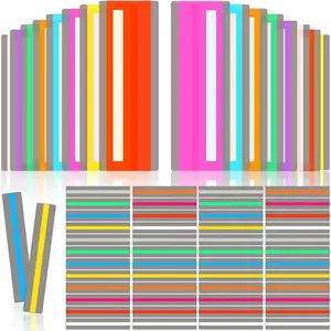 48 Pcs Guided Reading Strips Colored Highlight Strips Colorful Overlay Highlighter Bookmarks Dyslexia Reading Tools Trackers for Kids Children Student Assistant Helps Dyslexia, 2 Sizes