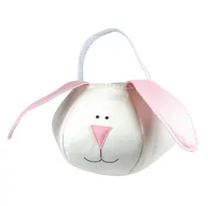 Bunny Loppy Eared Easter Basket-Pink