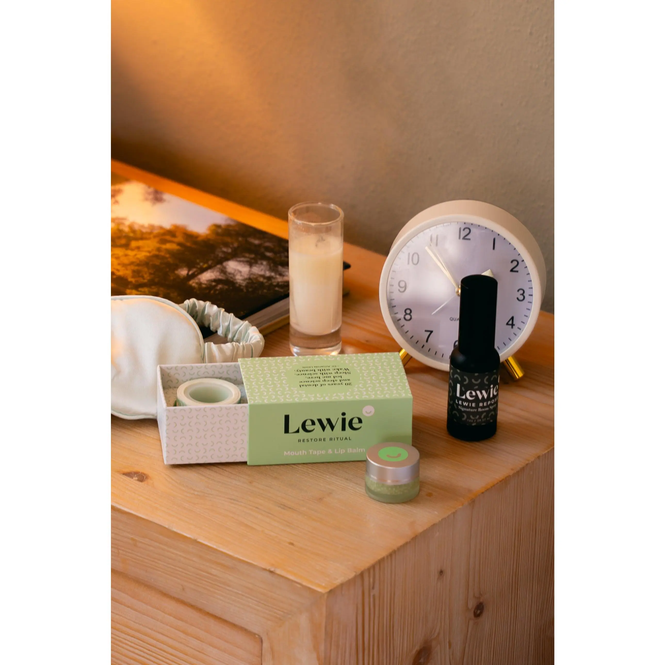 Lewie Restore Ritual™ | Overnight Mouth Tape & Recovery Balm