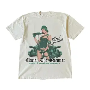 Heart Sold Separately ''Mariah The Scientist'' Vintage Graphic Bootleg Shirt Womenswear Crewneck Shortsleeve Casual Summer Top