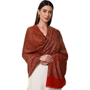 Pashmoda Women's Kashmiri Mughal Shawl, Jacquard Shawl| Evening Wraps for Women | Women Shawl Wrap Scarf Pashmina Gifts