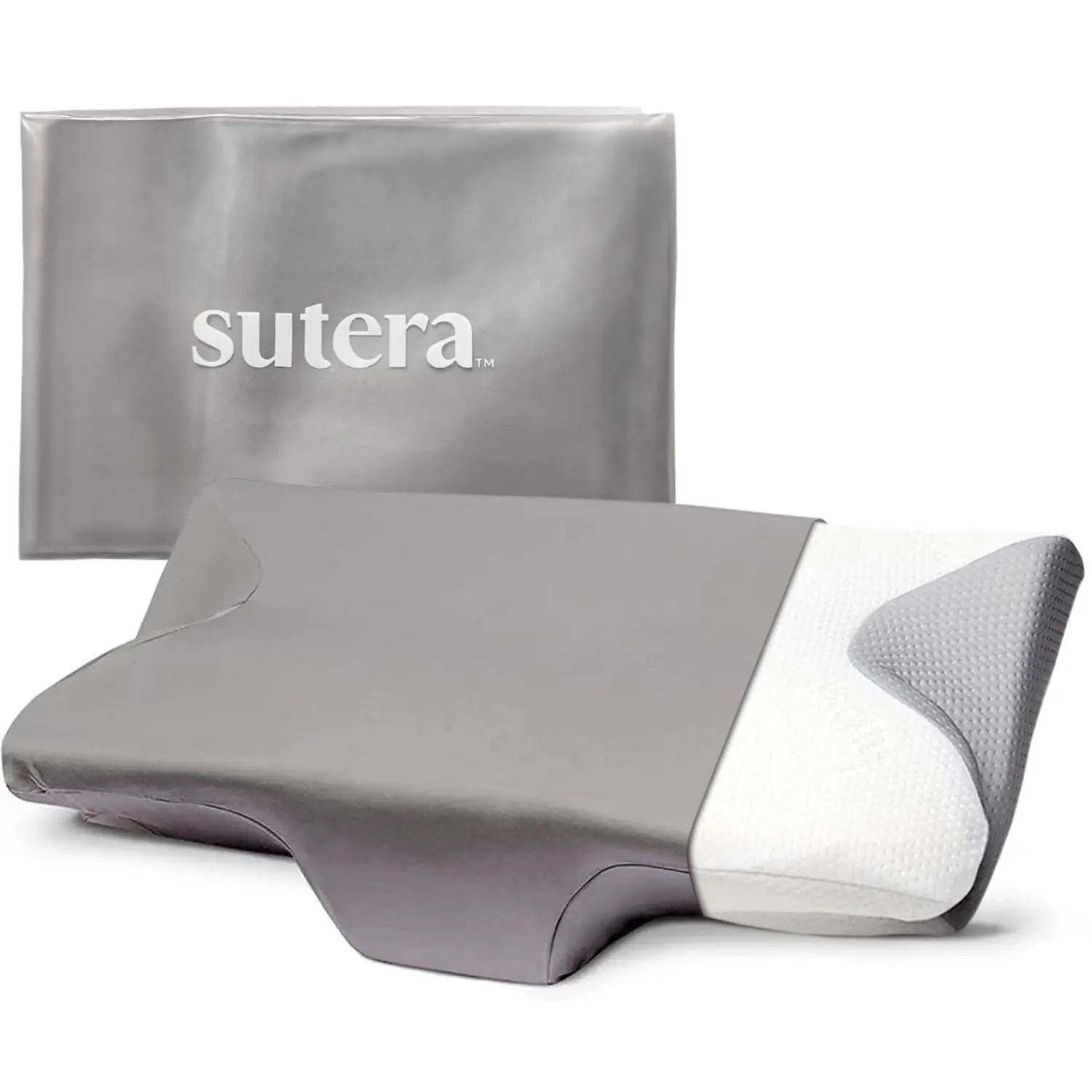 Sutera Dream Deep Bamboo-Cotton Solid Pillowcase - Silverthread Antimicrobial, Antibacterial, Anti-Allergic, Orthopedic Cover with Deep Fit, Smooth Weave, Breathable, Soft, Durable Fabric, Easy Machine Wash Maintenance, Breatheable