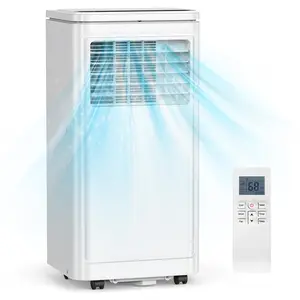 COWSAR 8000/10000 BTU Portable Air Conditioners, Cools up to 450 Sq.ft, Portable AC Built-in Cool, Dehumidifier, Fan Modes, Room Air Conditioner with Remote/Installation Kits, White