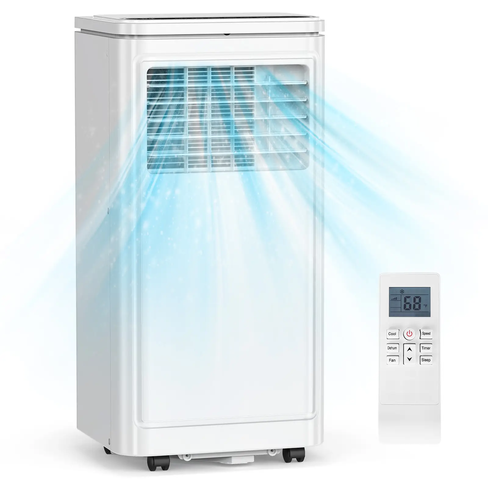 COWSAR 8000/10000 BTU Portable Air Conditioners, Cools up to 450 Sq.ft, Portable AC Built-in Cool, Dehumidifier, Fan Modes, Room Air Conditioner with
