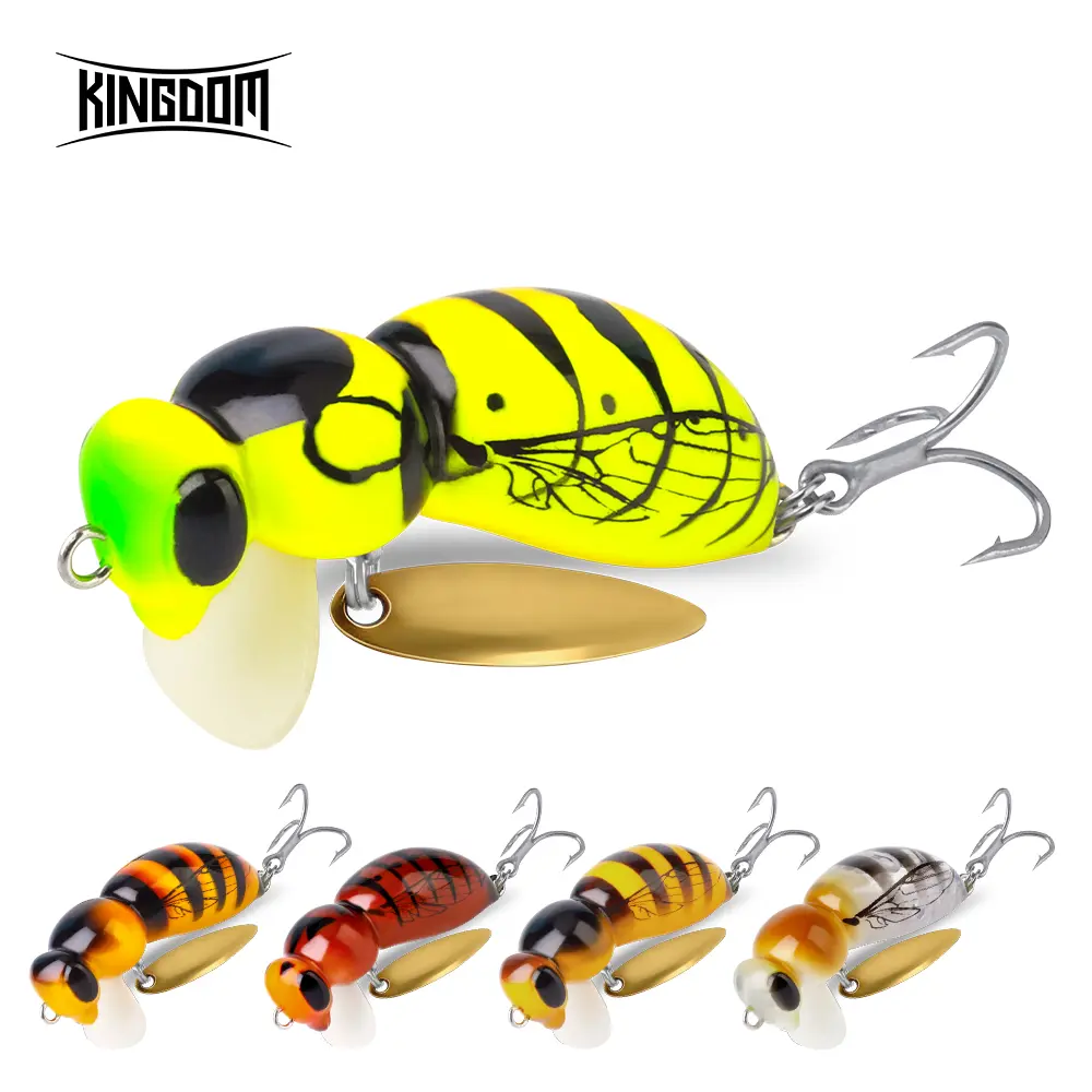 Kingdom Fishing, luret — Ultra Realistic Insect Bait, Plankton Bait for Long-Distance Surface Fishing, Soft Bait