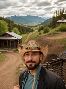 Western Cowboy Straw Hat for Men & Women, Vintage Jazz Style Sun Protection Hat, Retro Ethnic Design for Outdoor Activities, Boho Style Hat, Plain Pattern Hat, Unisex Hat