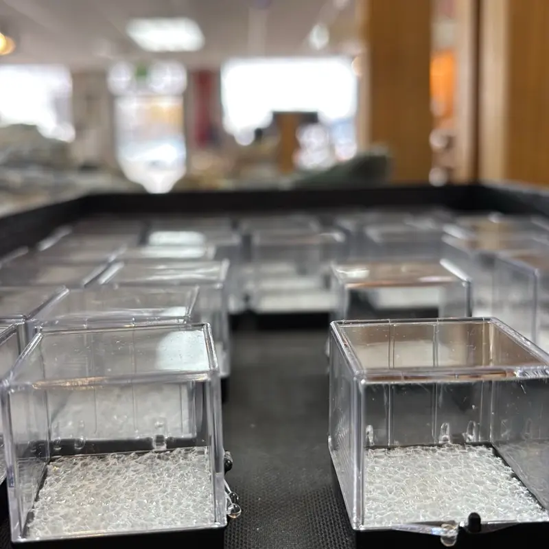 Perky Boxes for Mineral Storage - Clear Acrylic Containers with Secure Lids for Organizing and Displaying Collectibles