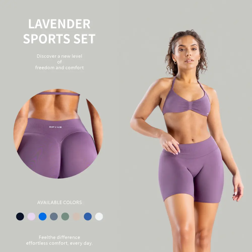 2 Piece Workout Set for Women, Dfyne Impact Strappy Sports Bra and High Waisted Butt Lifting Shorts Set, Seamless Supportive Yoga Gym Activewear, Coral Quick-Dry Compression Fitness sportswear indoor outdoor