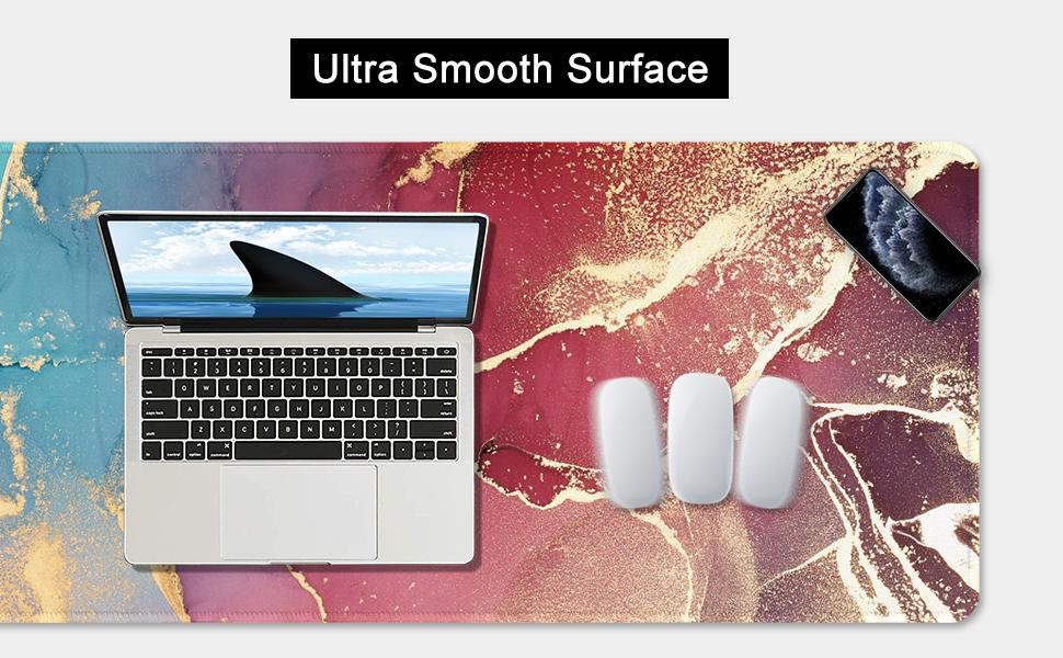 Desk Mat, Ultra Large Mouse Pad, 30x70/30x80/40x80cm Gaming Mousepad, Green Tropical Leaves Deskpad, Big Extended Full Size Mouse Pad, Desktop Desk Matt for Keyboard, Laptop & Computer