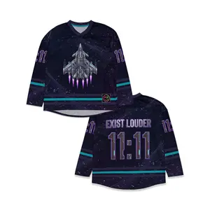 Space Rave Jersey, Spaceship Hockey Shirt, Dark Cosmic Vibe EDM Festival Clothing