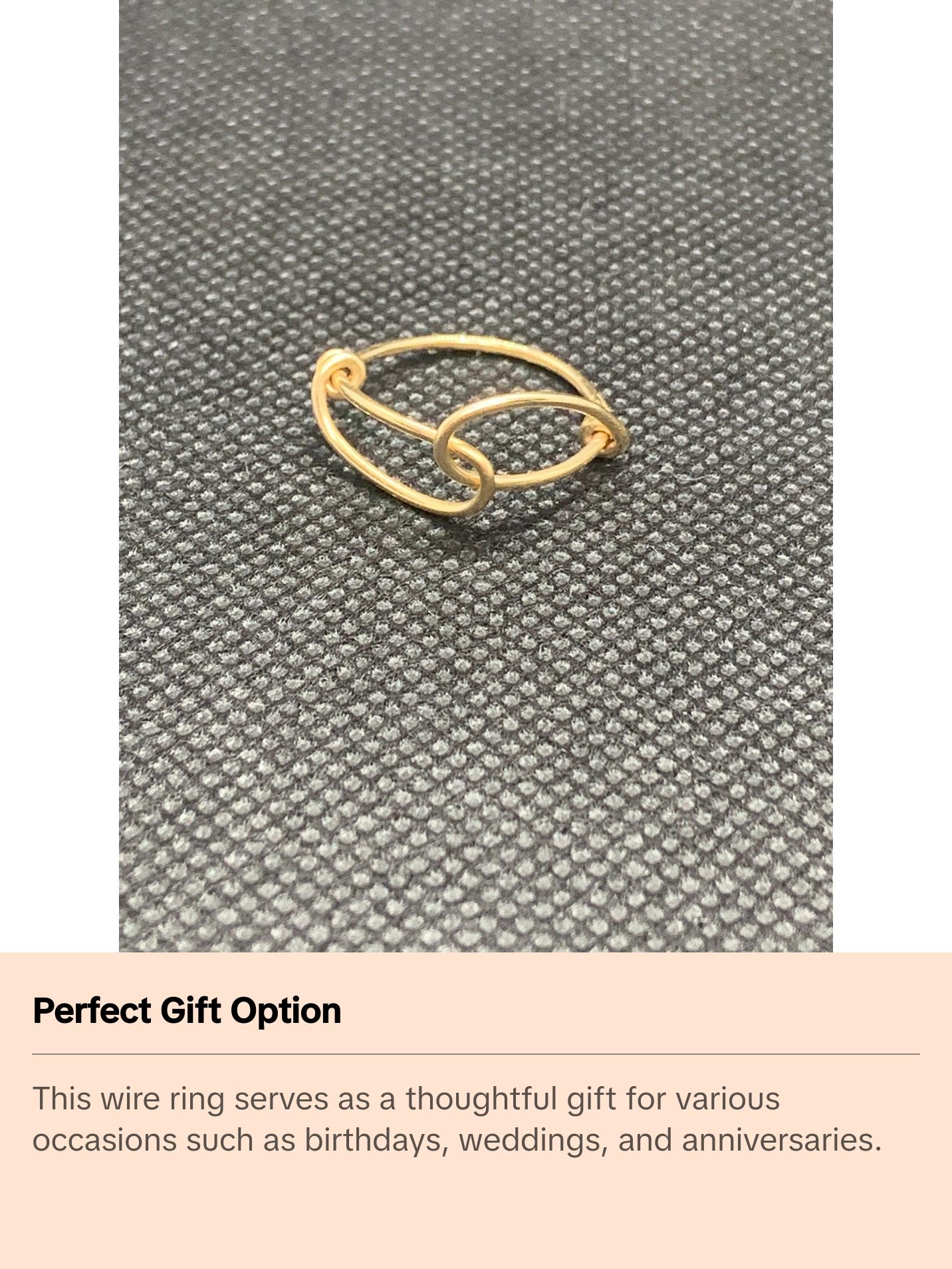 Sterling Silver | 14KT Gold Filled Wire Infinity Loop Simple and Minimalistic Wire Ring