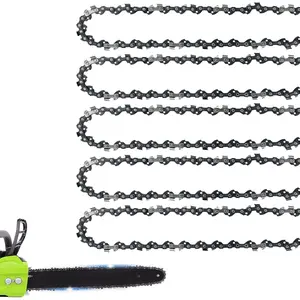5 Pack 12 Inch Chainsaw Chain 45 Drive Links 3/8" LP Pitch .050" Gauge Fit ECHO CS-271T, GREENWORKS 20262, MAKITA EA3200S, RYOBI P548, EGO CSX3000,  DCCS620B HUSQVARNA, CRAFTSMAN- S45