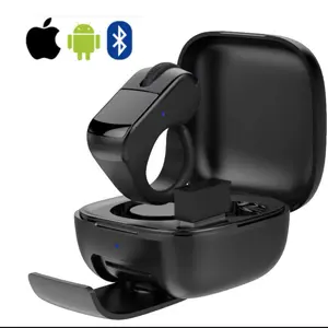 UnderMarkets - Wireless Mini Smartphone Ring - with Apple & Android Compatibility Bluetooth Connectivity Black Design