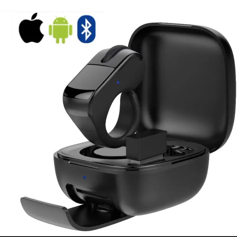 UnderMarkets - Wireless Mini Smartphone Ring - with Apple & Android Compatibility Bluetooth Connectivity Black Design