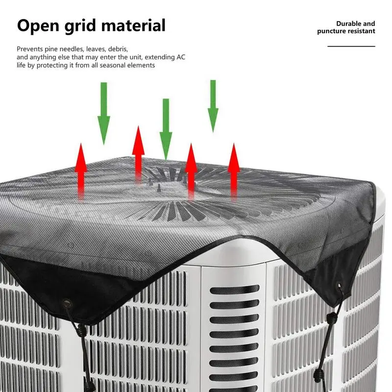 1PC Air Conditioner External Machine Full Protective Cover, Top Breathable Dustproof Outdoor Shield, Anti-Snow Anti-Rust Waterproof Durable Aircon Outer Unit Cover for Home Exterior Installation