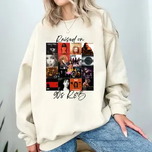 Raised on 90s R&B Album Cover Vintage T-shirt, Music Artist Hoodie, Music Lover Sweatshirt