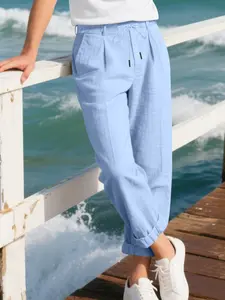 Men's Casual Long Pants, Drawstring Waist & Wide Leg Design, Comfortable Fit for All Seasons, Versatile Style for Multiple