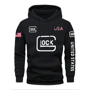 Men's Regular Fit Letter Print Hoodie, American Casual Long Sleeve Hooded Sweatshirt for Fall & Winter, Men's Top Hoodies for Daily Wear Menswear Pullover Operator Motocross