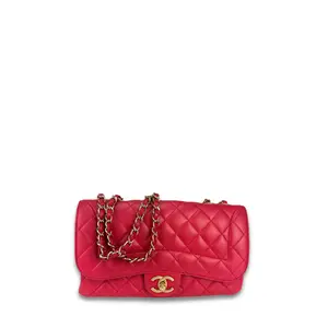 Pre-owned CHANEL Lambskin Crossbody Bags Red Paris Seoul Mademoiselle Chic Flap Bag