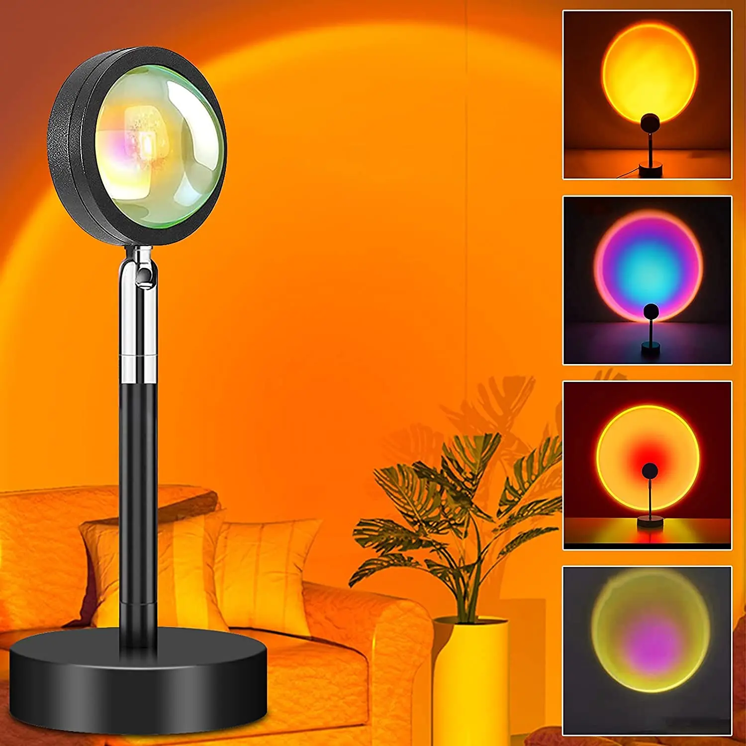 Sunset Lamp Projector, Rainbow Projection Led Lights with Remote, 16 Colors Multicolor Changing LED Night Light, Sunlight Light for Photography Selfie Party, Home Bedroom Decor Xmas Gifts for Women
