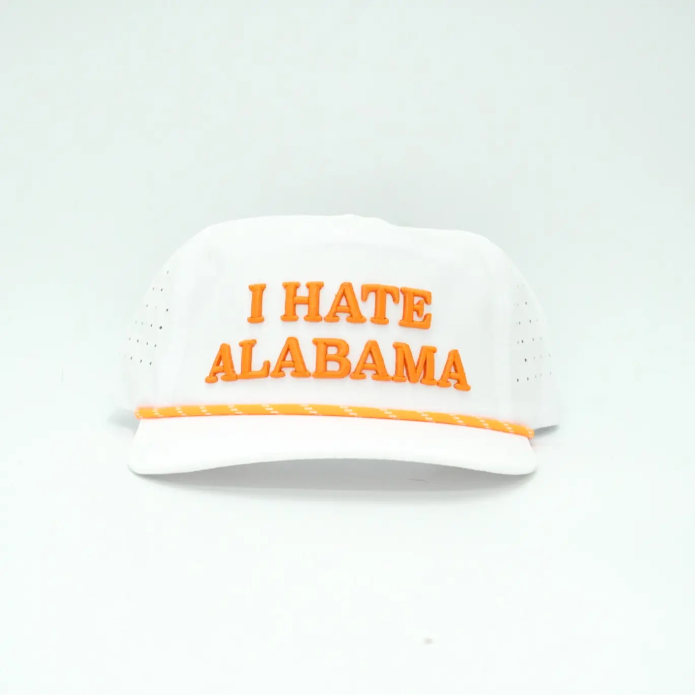White I Hate Alabama Mesh Snapback Hat
