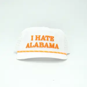 White I Hate Alabama Mesh Snapback Hat