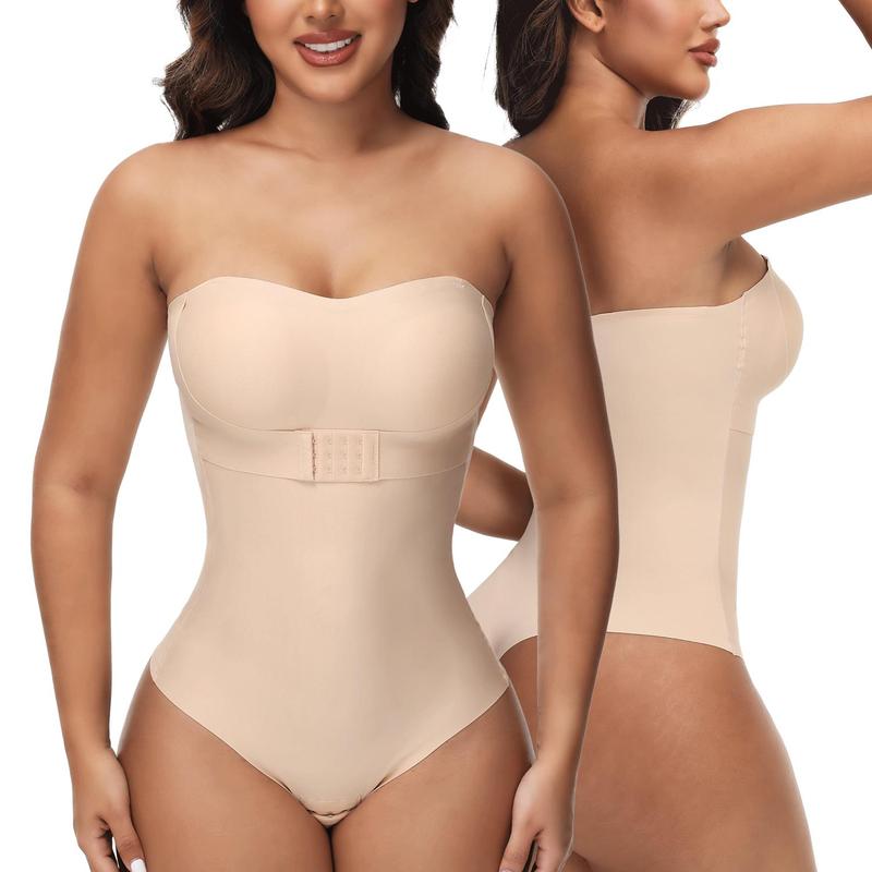 New Bustier Shapewear Bodysuit Tummy Control Strapless Bra Shapewear for Women Strapless Faja Body Shaper Thong Light Shapewear Womenswear Plus Size S-4XL Black Basic Casual New Bustier Shapewear Bodysuit Tummy Control Strapless Bra Shapewear for Women Strapless Faja Body Shaper Thong Light Shapewear Womenswear Plus Size S-4XL Black Basic Casual