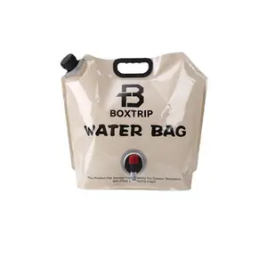 Portable Water Bag with Faucet, 8L Foldable Water Container, Durable Water Storage Bag for Patio Barbecues, Camping, Hiking, Emergency Use