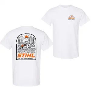 STIHL Chainsaw Graphic T-Shirt, Outdoor Lumberjack Workwear Tee, Huck Outdoor Shirt Style, Unisex Breathable Cotton Shirt for Men Women, Vintage Workwear Gift, T-Shirt for Men, Best Clothes for Men, Men’s Shirts Summer, Men’s Wear Flash Sale