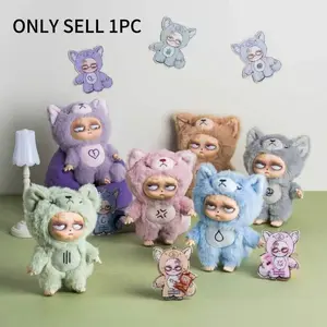 New Sleep Grumpipi Series Blind Box, Vinyl Doll Fashion Decor, Macaron Color Bag Collection Model, Toy, Valentine's Gift, Plush Toy Blind Box