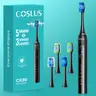 COSLUS C30 Sonic Electric Toothbrush for Adults, Rechargeable Toothbrush with 5 Brushing Modes, 4 Brush Heads, 2 Types, IPX7 Waterproof, Soft Bristles for Daily Oral Care