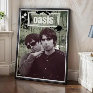 Oasis Band Fan Poster | Britpop Wall Art | 90s Rock Decor | Grunge Aesthetic Music Print | Wonderwall Home Room Decor
