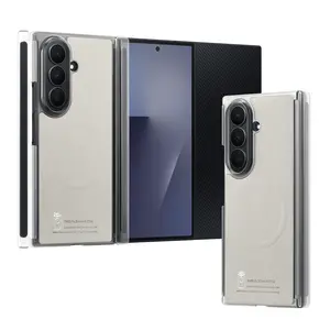 2026 TOTAL HINGE PROTECTION! Premium Leather Case for Samsung Galaxy Z TriFold & Z Fold 7 |   Dual Hinge Magnetic Shield |     Luxury Slim Cover