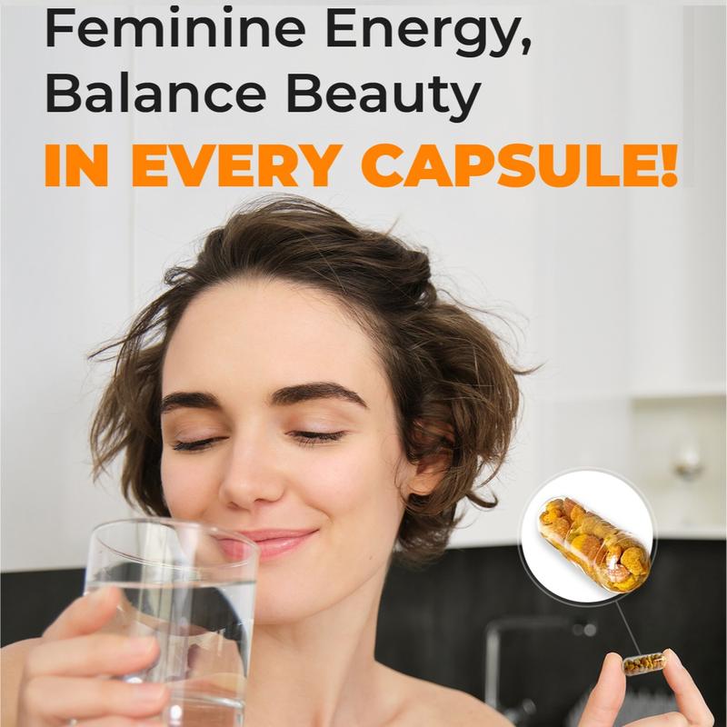 Bee Pollen with Vitamin C, 100 Capsules, Organic Dietary Supplement, Fermented Multivitamin Probiotic Superfood Vital Proteins Immune Support & Energy